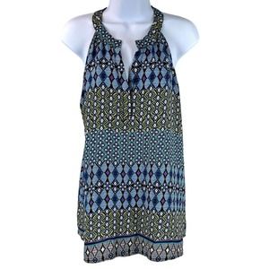 NEW Sleeveless Tank XL Summer Blouse Collective Concepts Women Geometric NWT